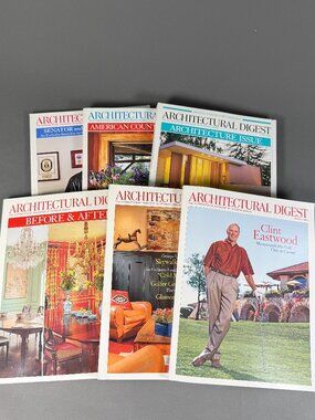 Architectural Digest 2004 2005 Magazine Lot 6 Issues Clint Eastwood George Lucas